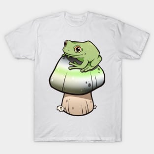 Agender Pride Mushroom Frog T-Shirt